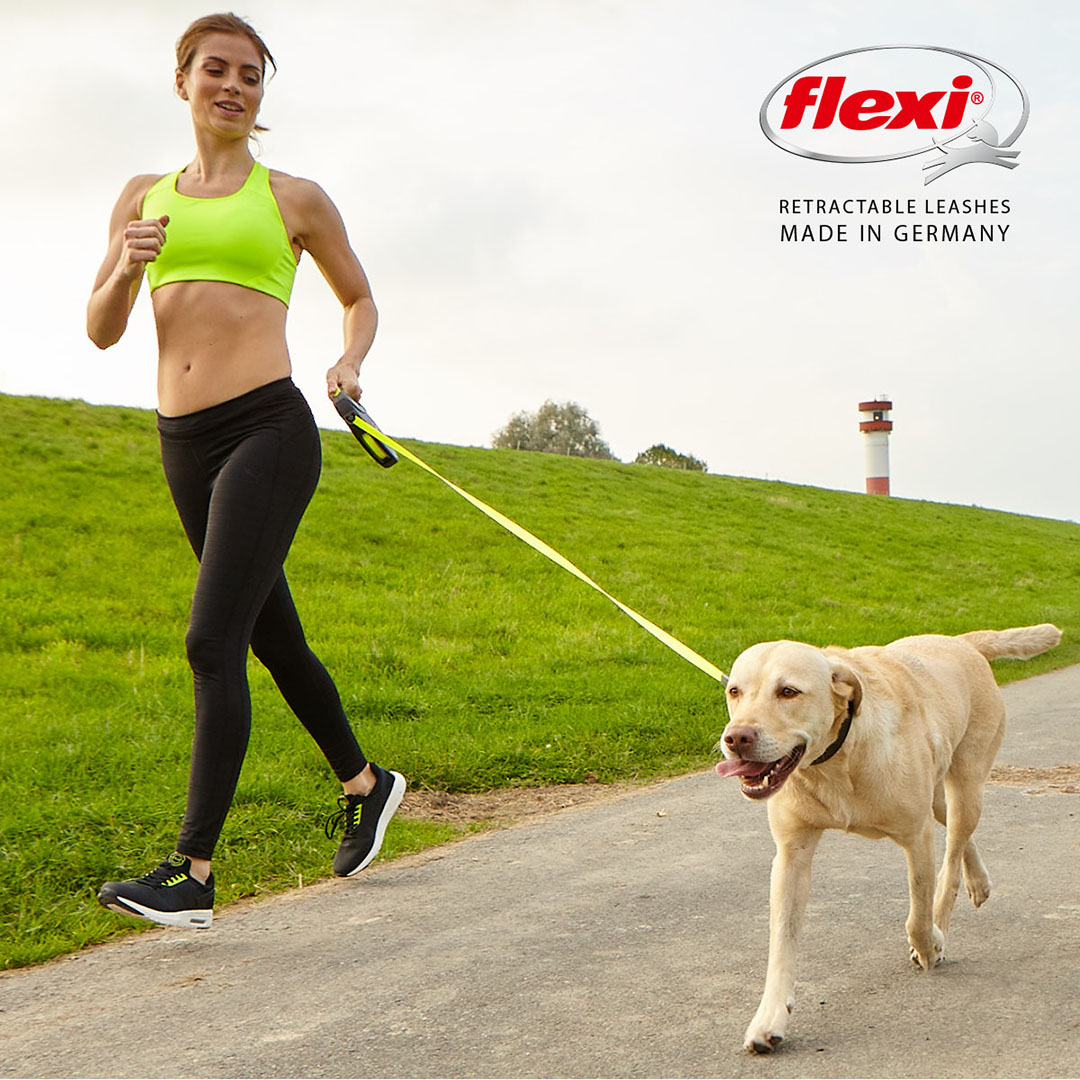 Vodítko FLEXI Giant L 8m/50kg Pásek Neonová 1ks Obrázek