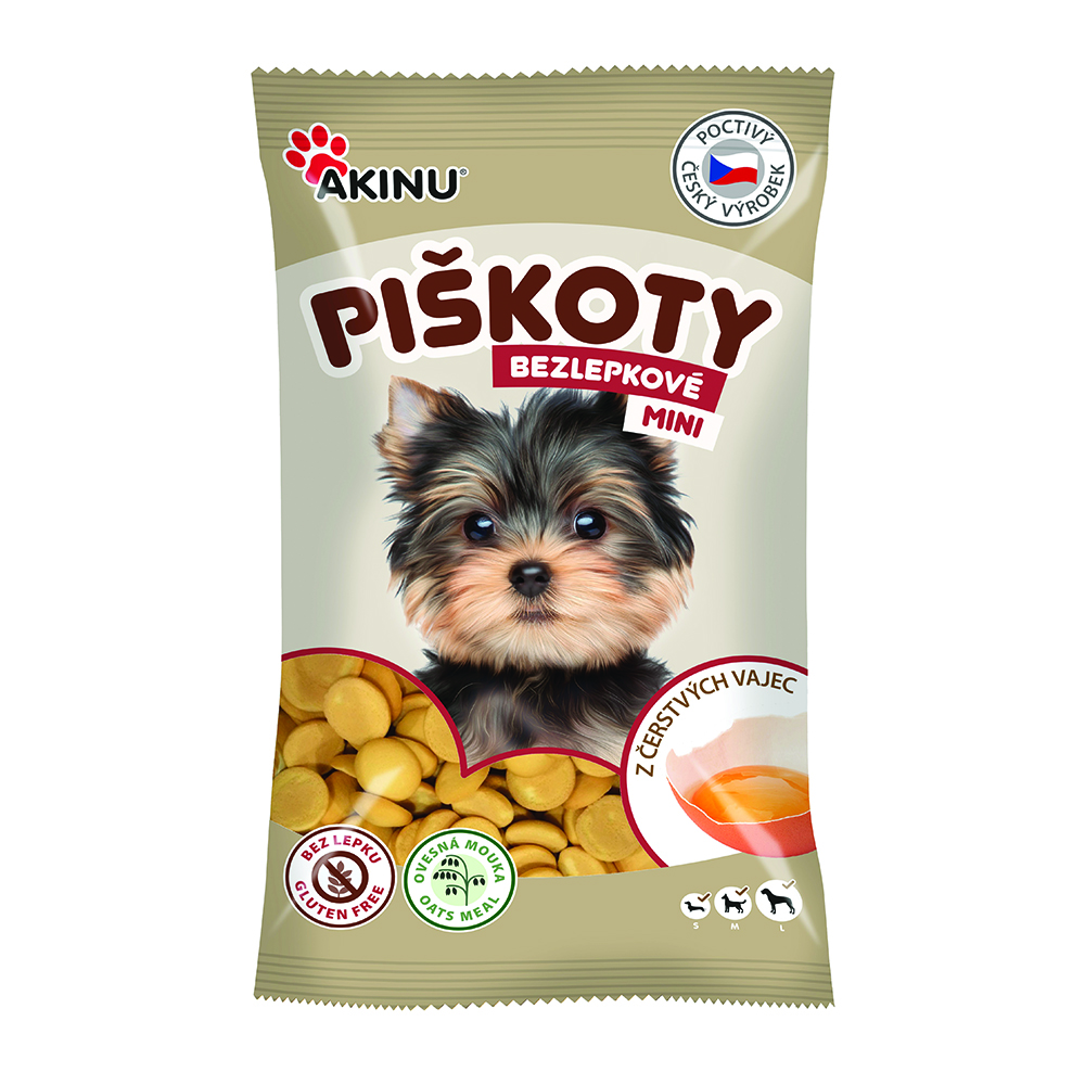 Akinu Piškoty bezlepkové mini pro psy 120g