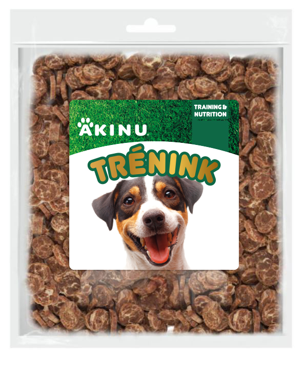 Akinu Trénink Jehněčí & treska lupínky pamlsek pro psy 400 g