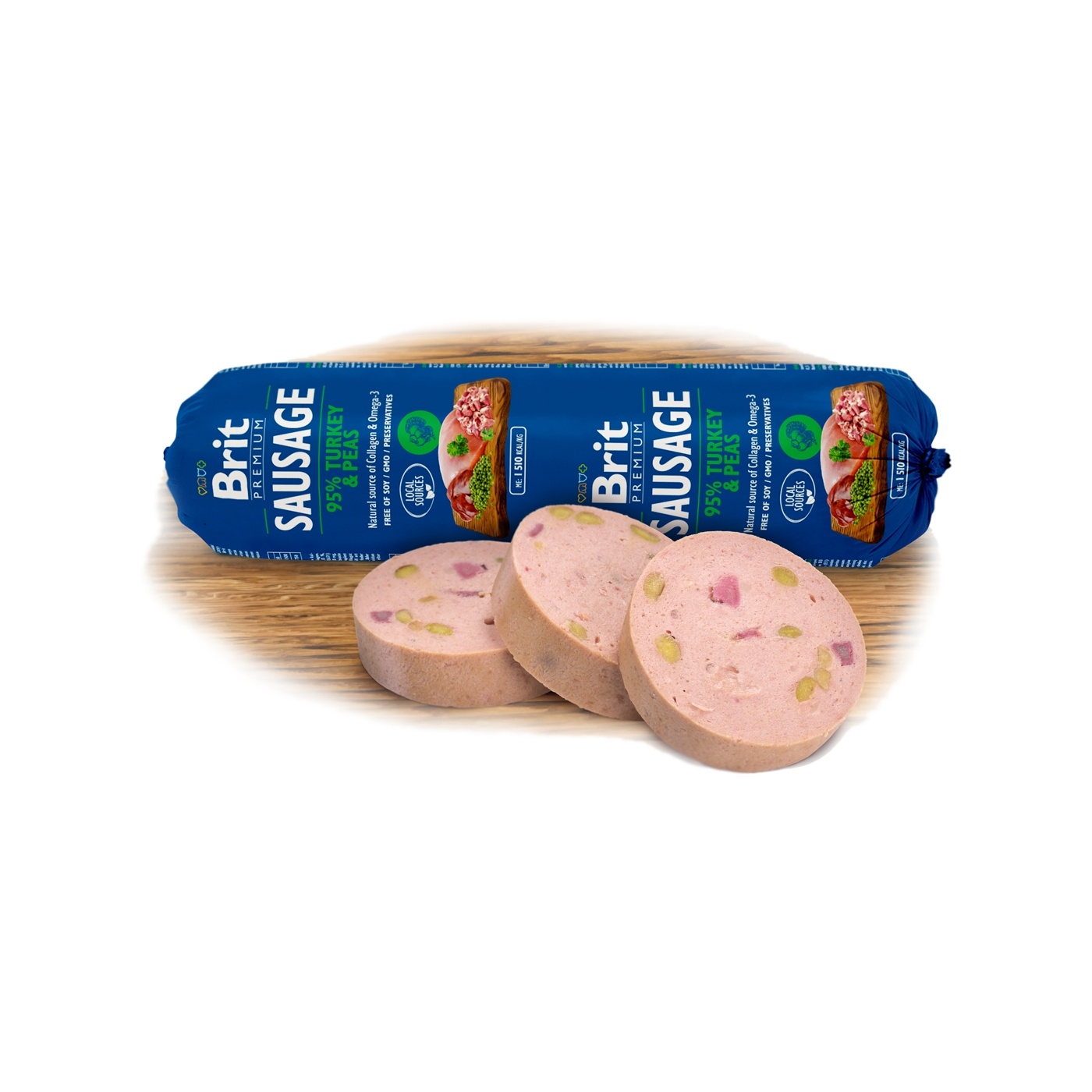 Brit Premium Brit Sausage Turkey & Pea 800g