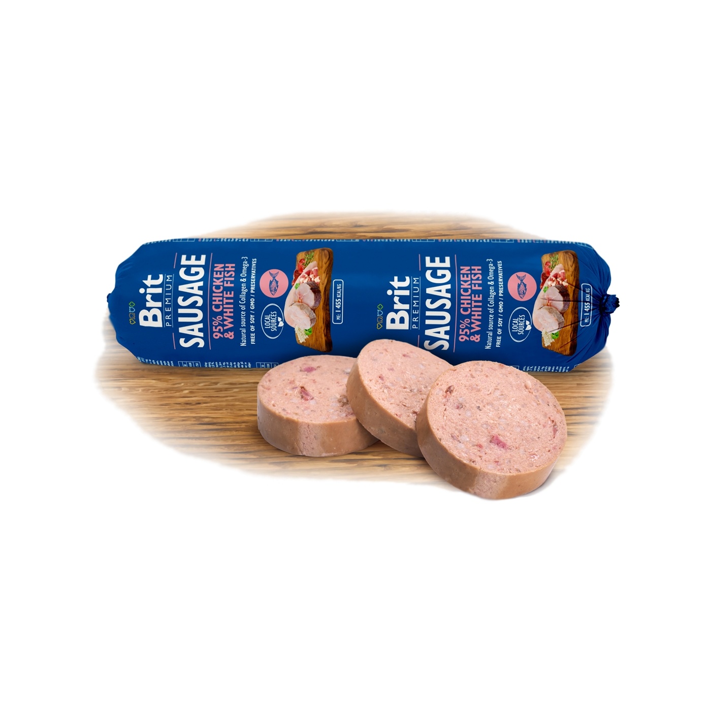 Brit Sausage Chicken & White Fish 800g New + Množstevní sleva