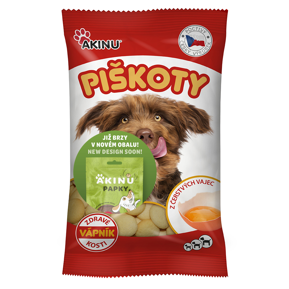 Akinu Piškoty s vápníkem pamlsek pro psy 120 g