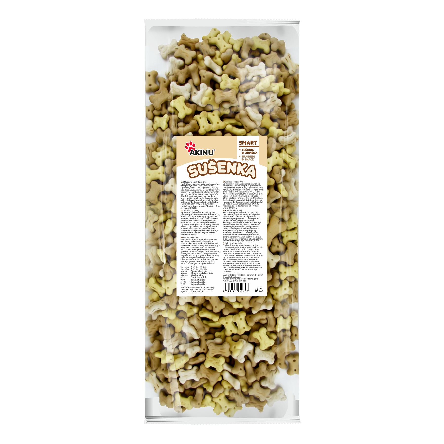 Akinu Sušenky kostičky 2,2 cm 1 kg