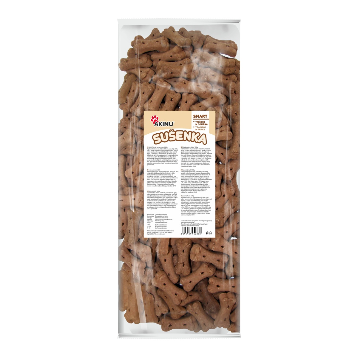 Akinu sušenka KOSTI se zinkem 1000g