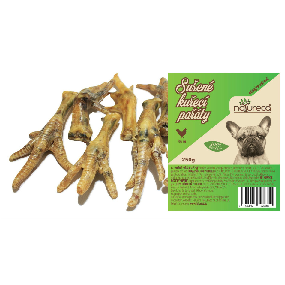 NATURECA pochoutka kuřecí pařáty sušené 250 g