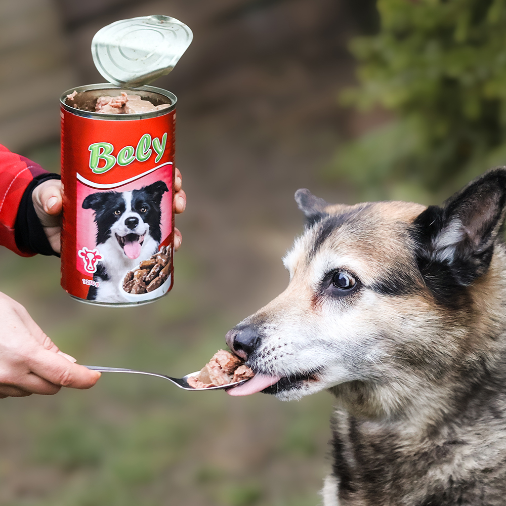 Bely 1250g kousky v omáčce s hovězím pro psy Obrázek