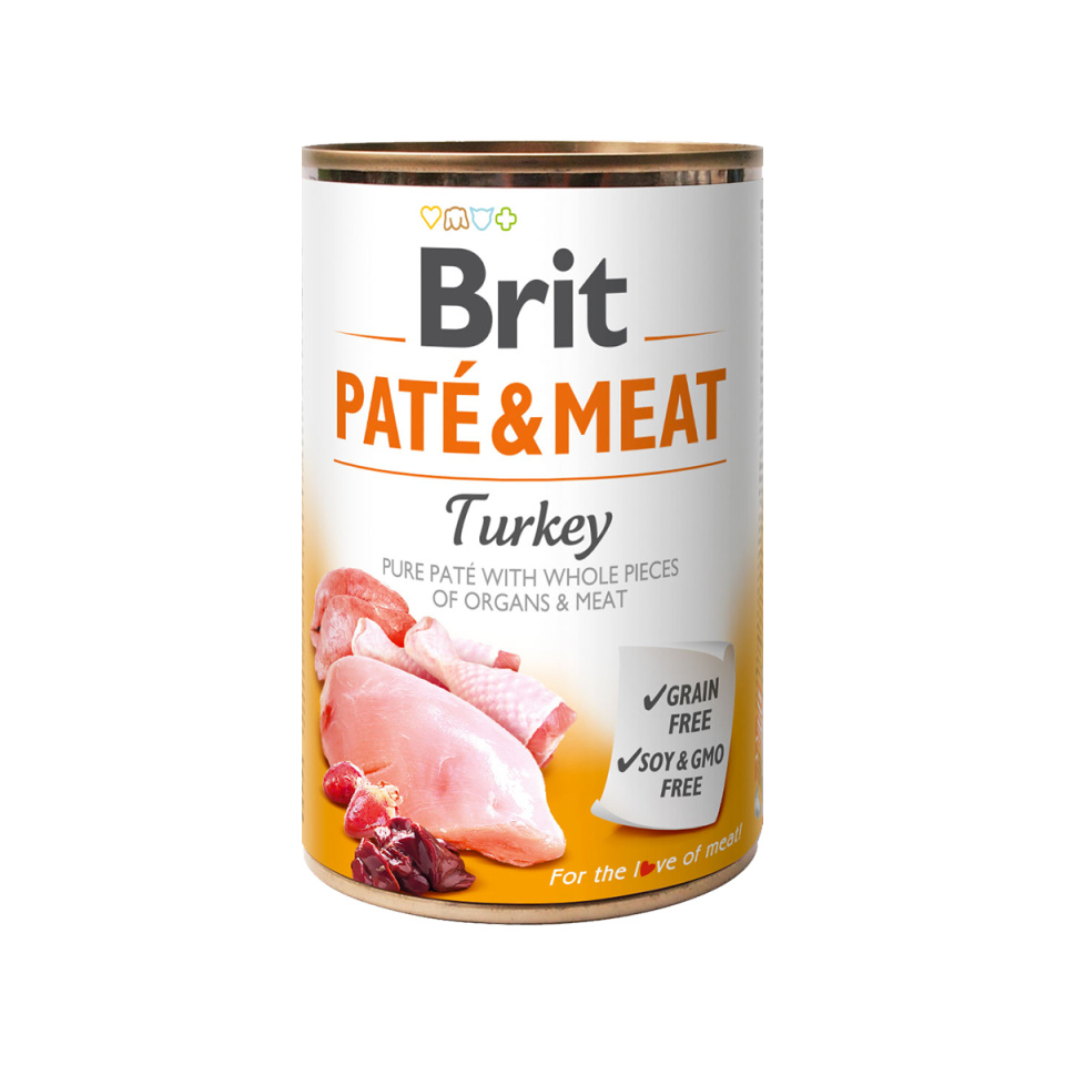 Brit Dog konz Paté & Meat Turkey 400g + Množstevní sleva