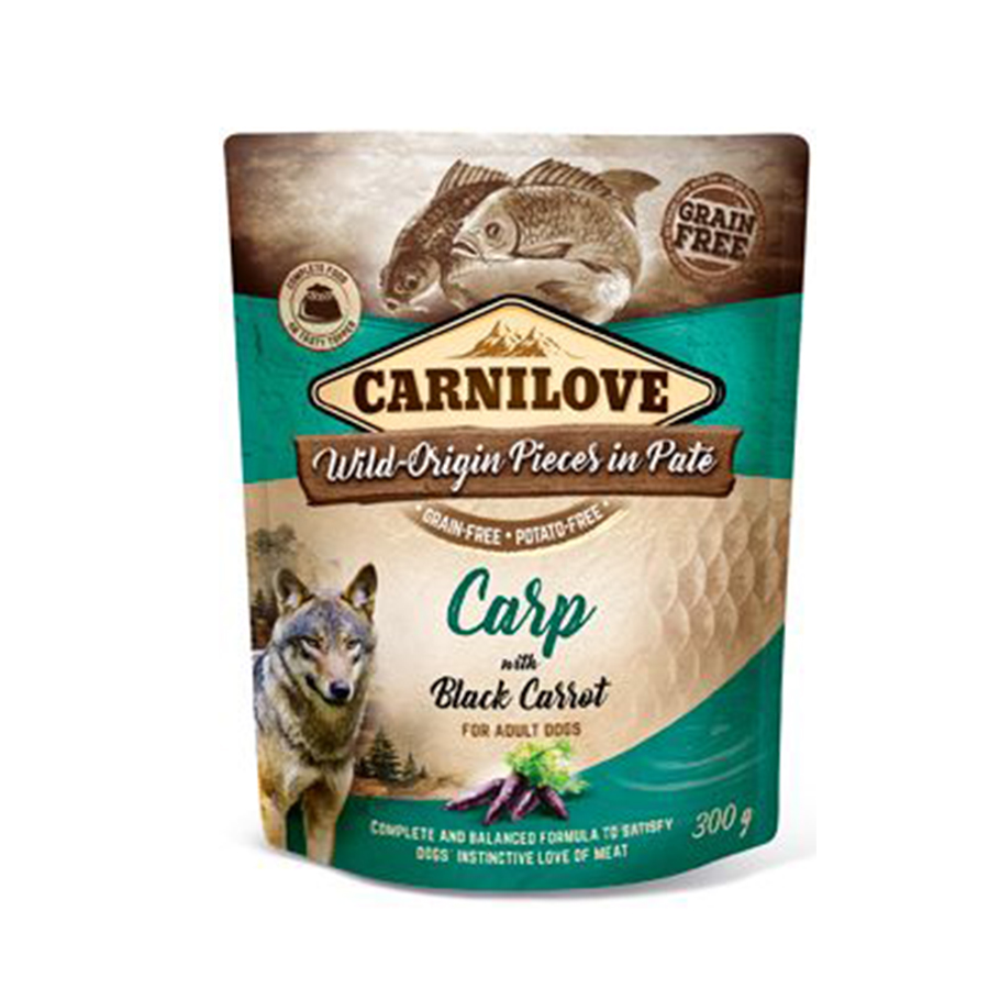 Carnilove Dog Pouch Paté Carp & Black Carrot 300g