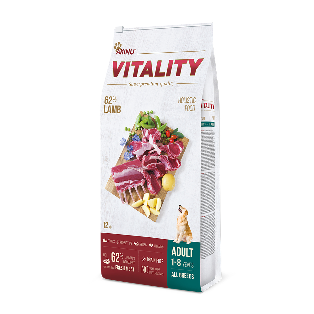 Akinu VITALITY dog adult hypoallergic lamb 12kg