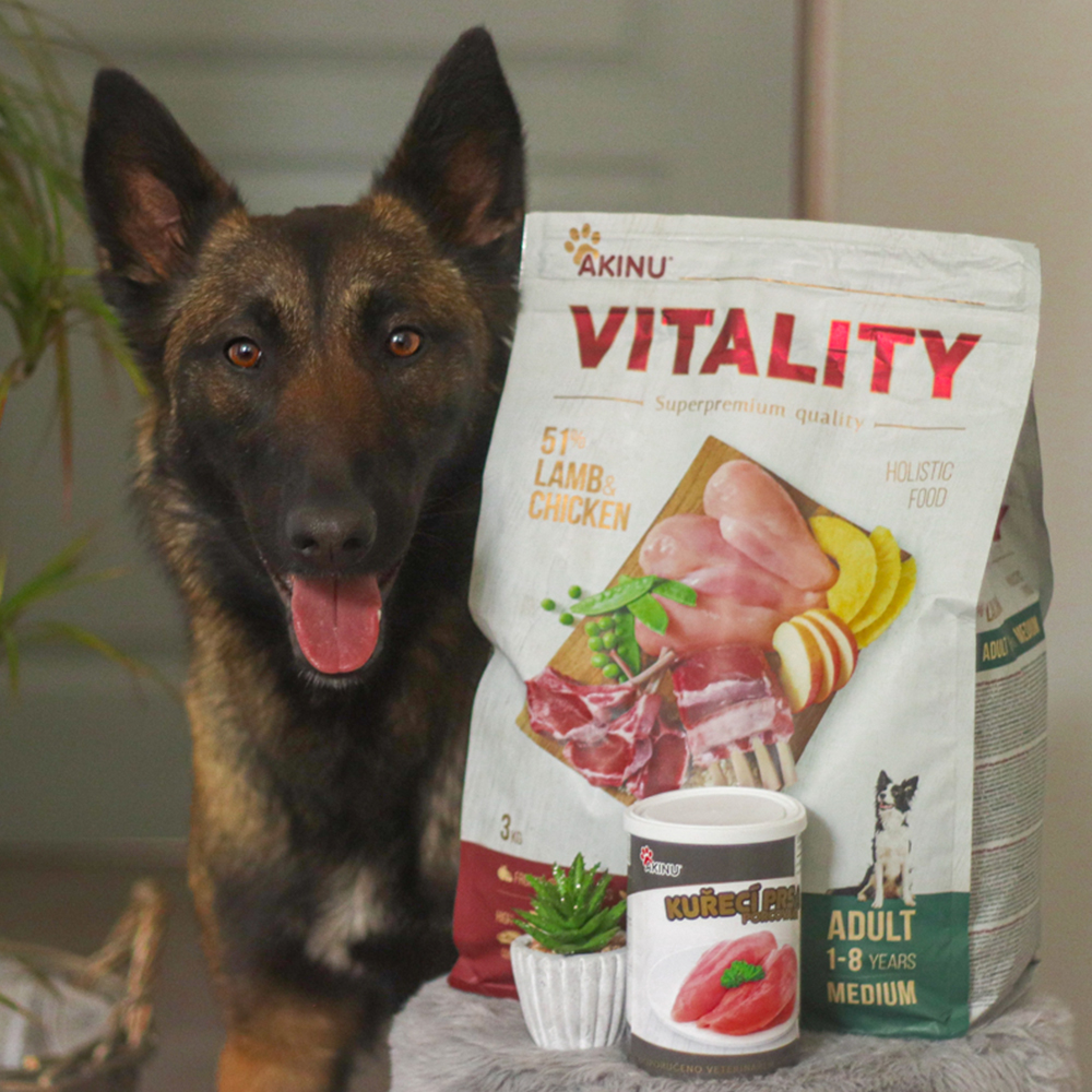 Akinu VITALITY dog adult medium lamb & chicken 3kg Obrázek