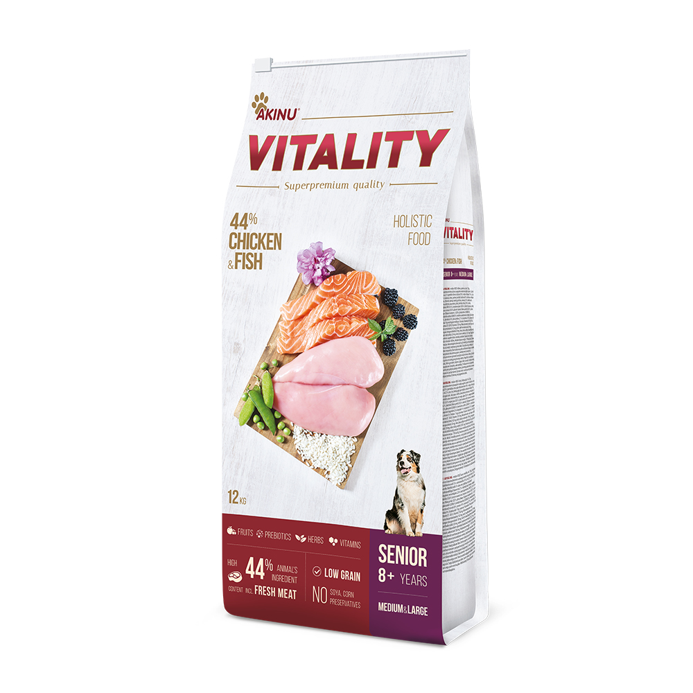 Akinu VITALITY dog senior medium/large chicken & fish 12kg