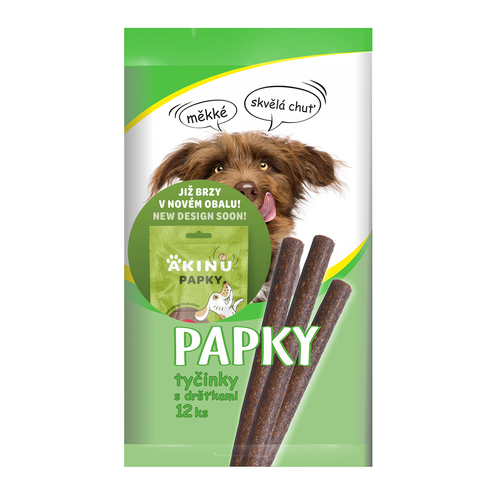 Akinu PAPKY Tyčinky s dršťkami pamlsek pro psy 12 ks