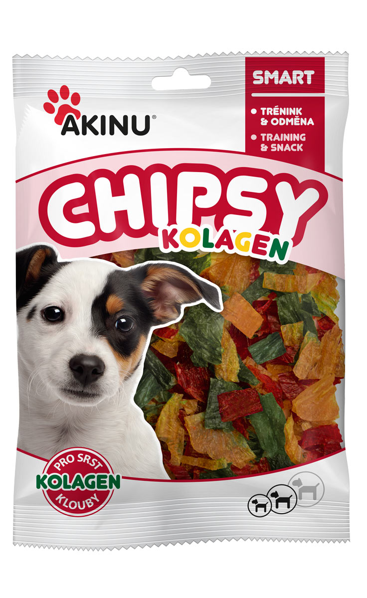 Akinu Chipsy kolagen pro psy 60 g