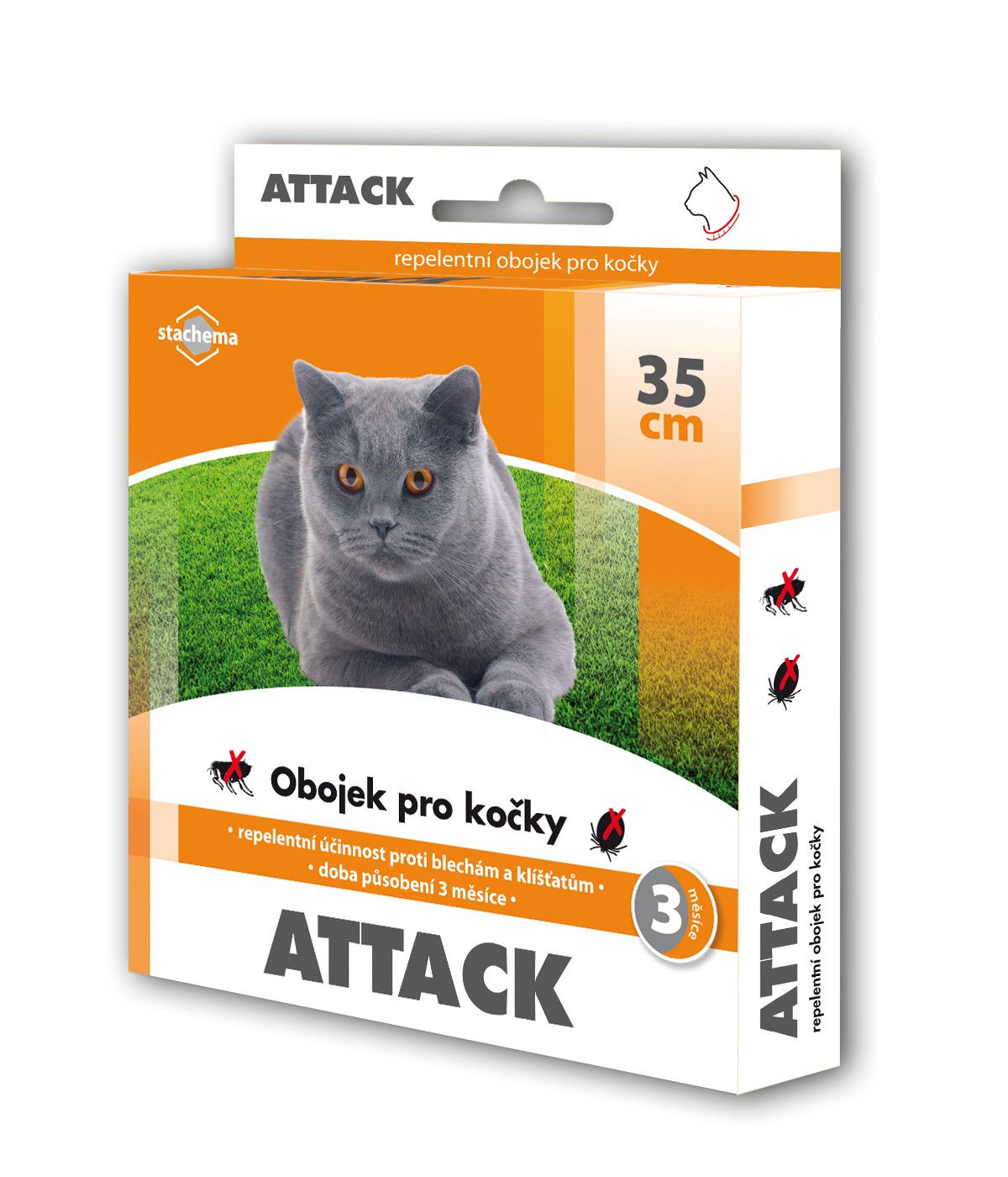 ATTACK obojek pro kočky 35cm