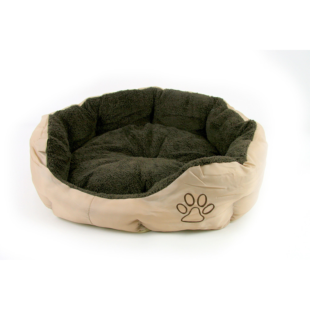 Akinu pelech nylon&fleece s tlapkou kulatý M 57x52 cm Barva: Béžová