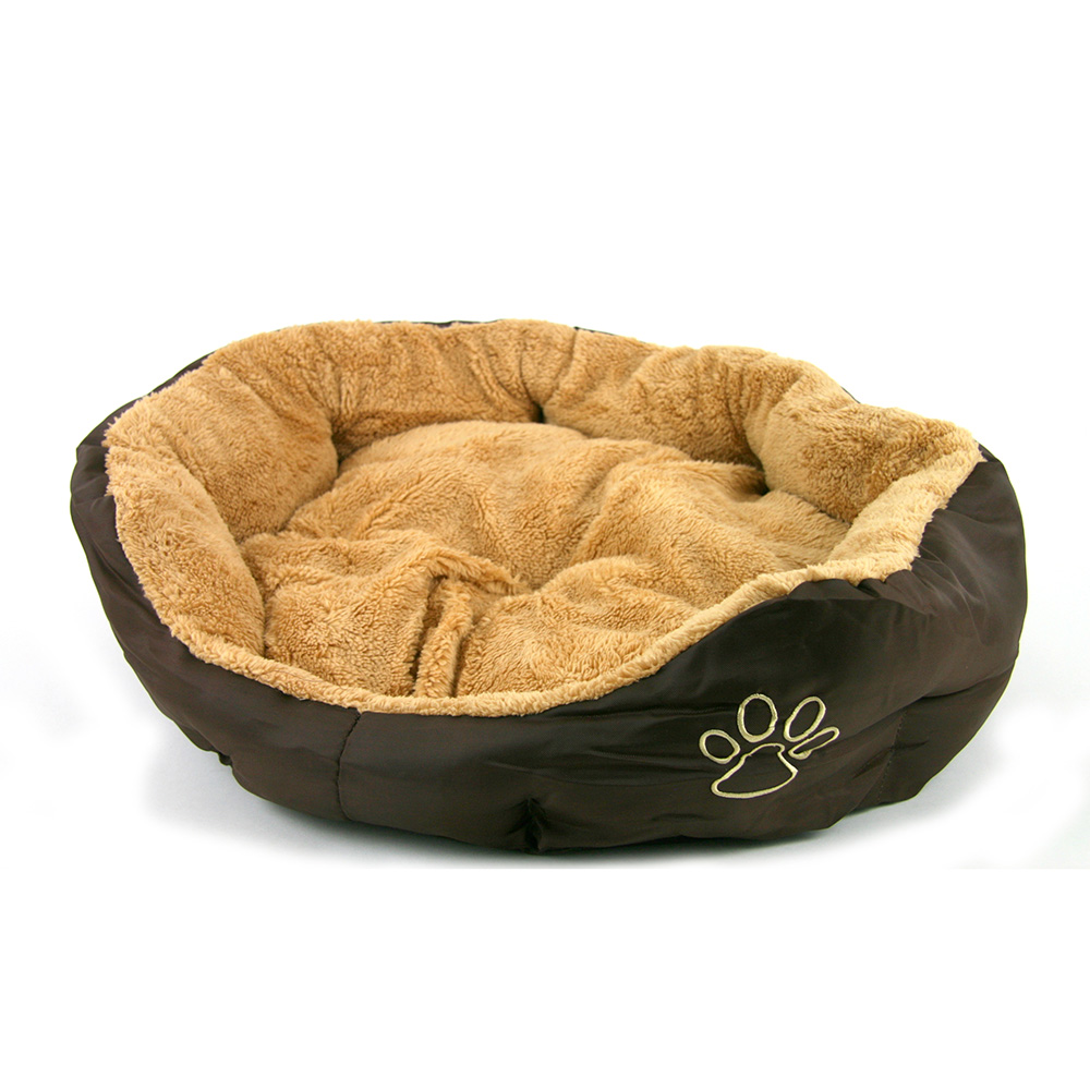 Akinu pelech nylon&fleece s tlapkou kulatý M 57x52 cm Barva: Hnědá