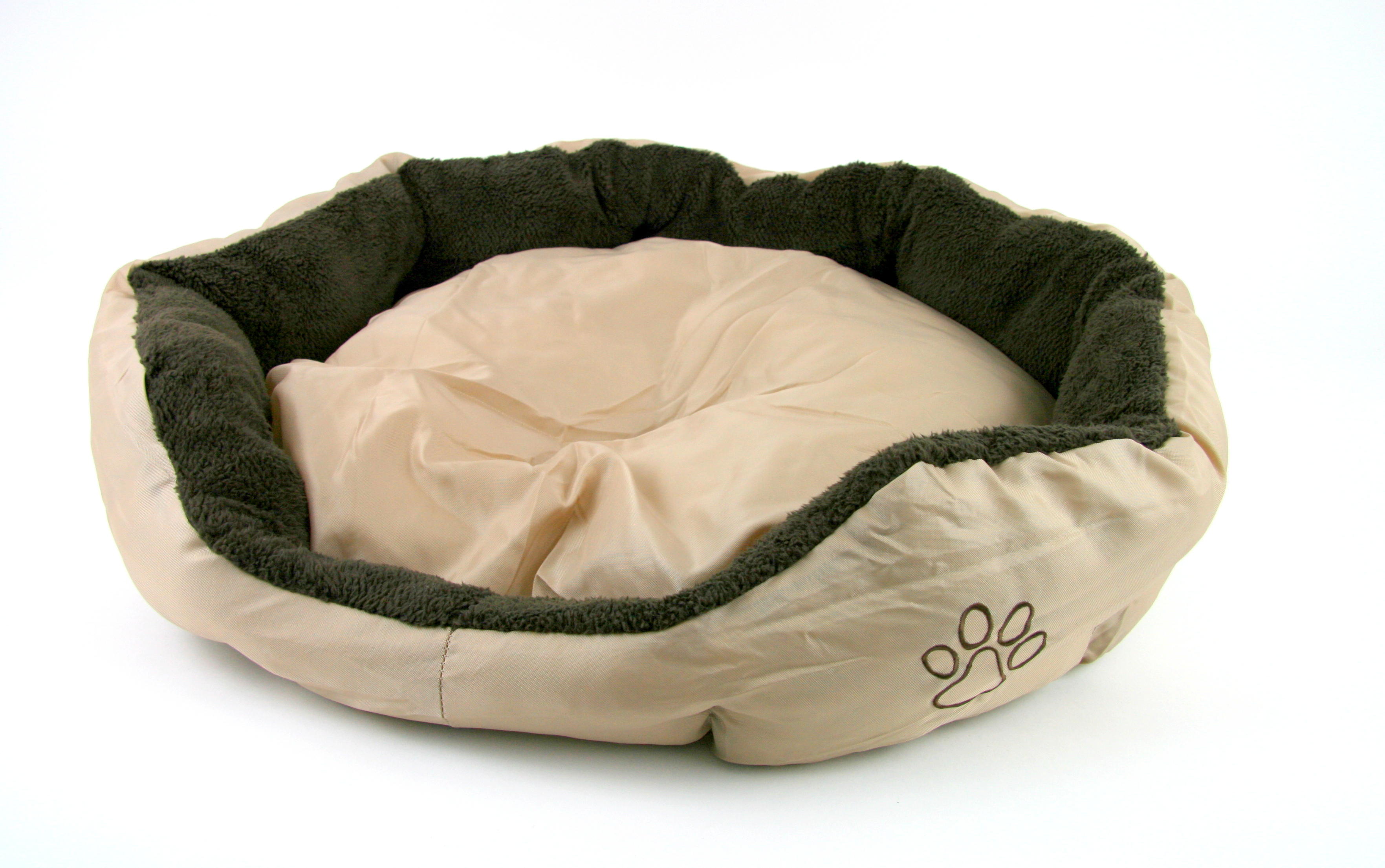 Akinu pelech nylon&fleece kulatý béžový L 70x65cm Obrázek