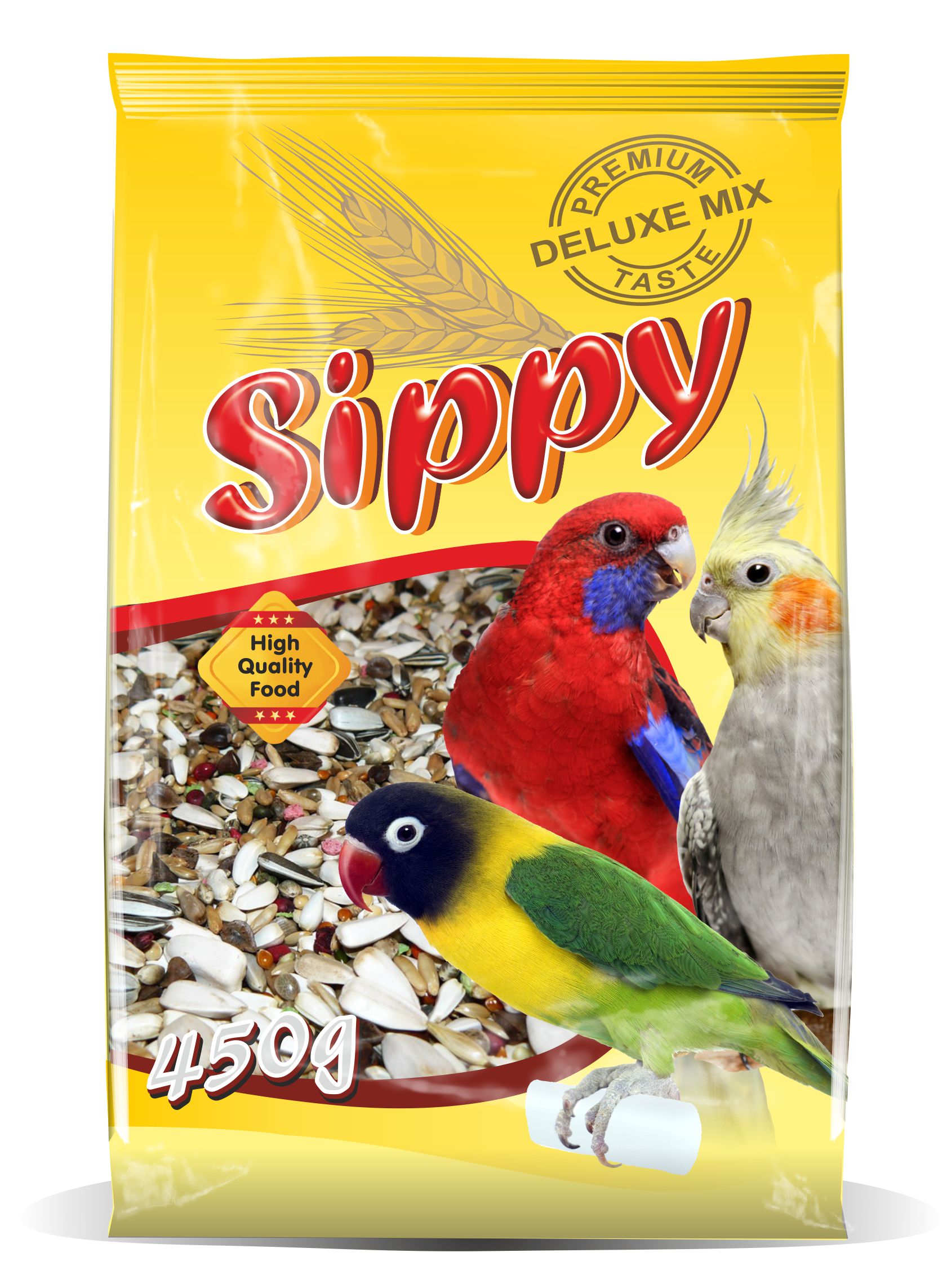 Sippy deluxe krmivo pro malé a střední papoušky 450g