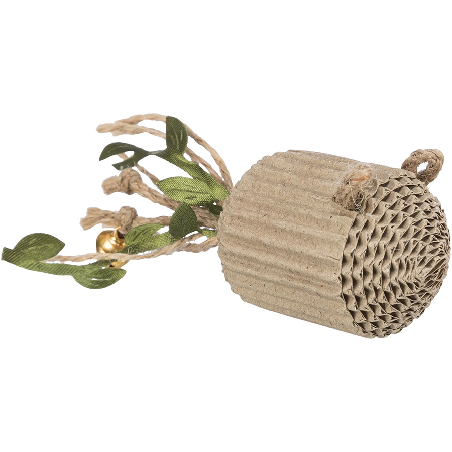 Trixie Škrabací myš s rolničkou, 12 cm, karton/konopí