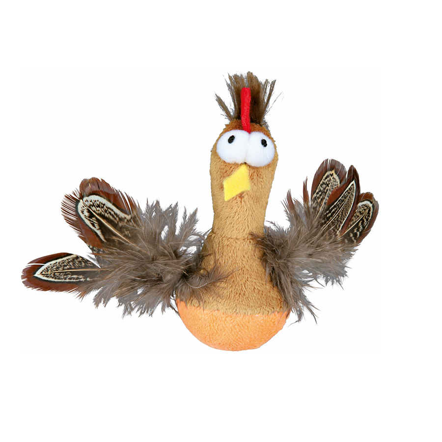 Trixie Bobo kuře s peřím a zvukem 10 cm