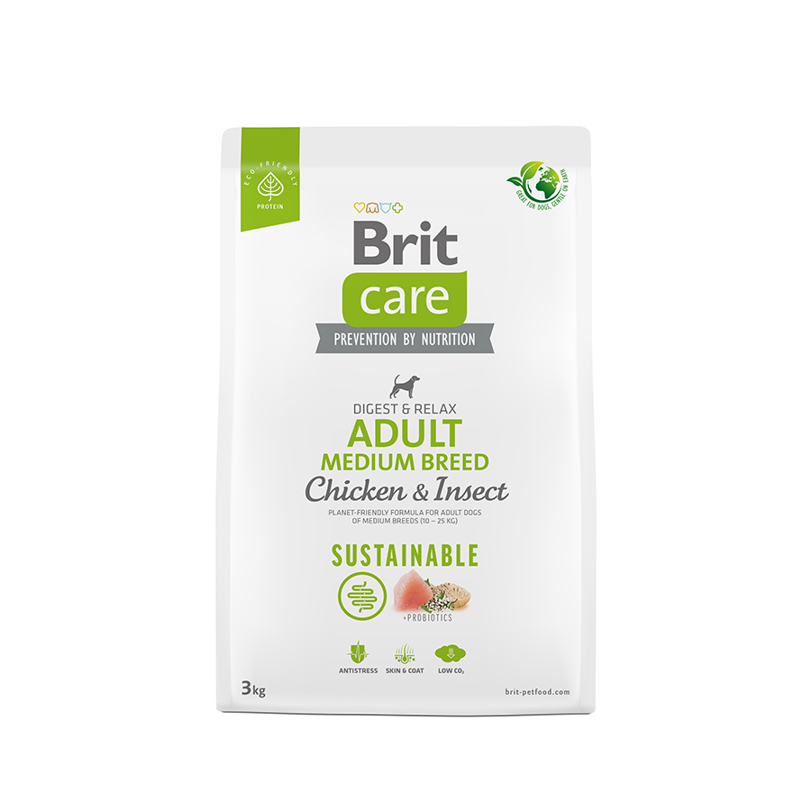Brit Care Dog Sustainable Adult Medium Breed, 3 kg