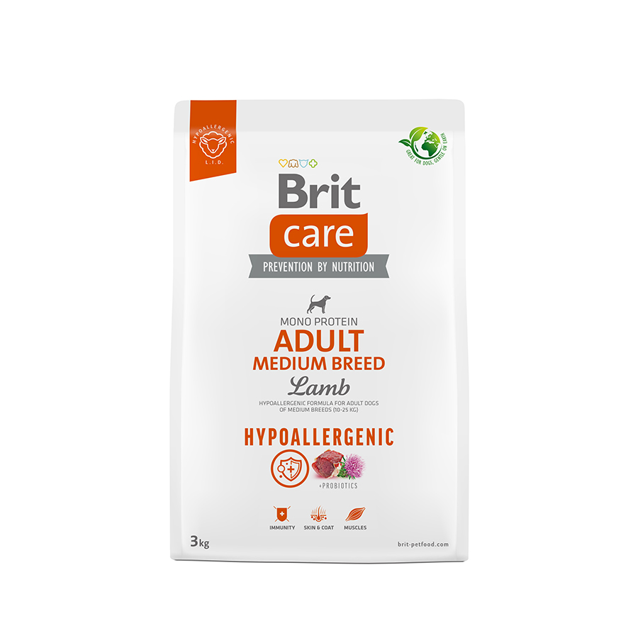 Brit Care Dog Hypoallergenic Adult Medium Breed, 3 kg