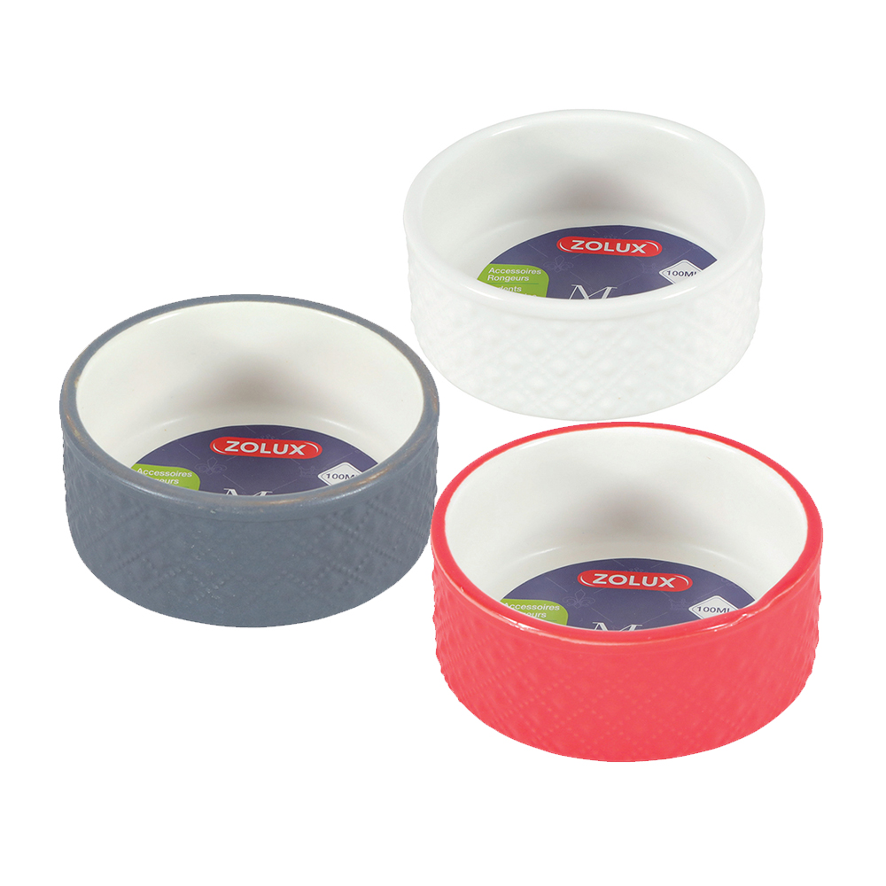 Zolux miska keramická MARGOT hlodavec 200ml Barva: Červená Obrázek