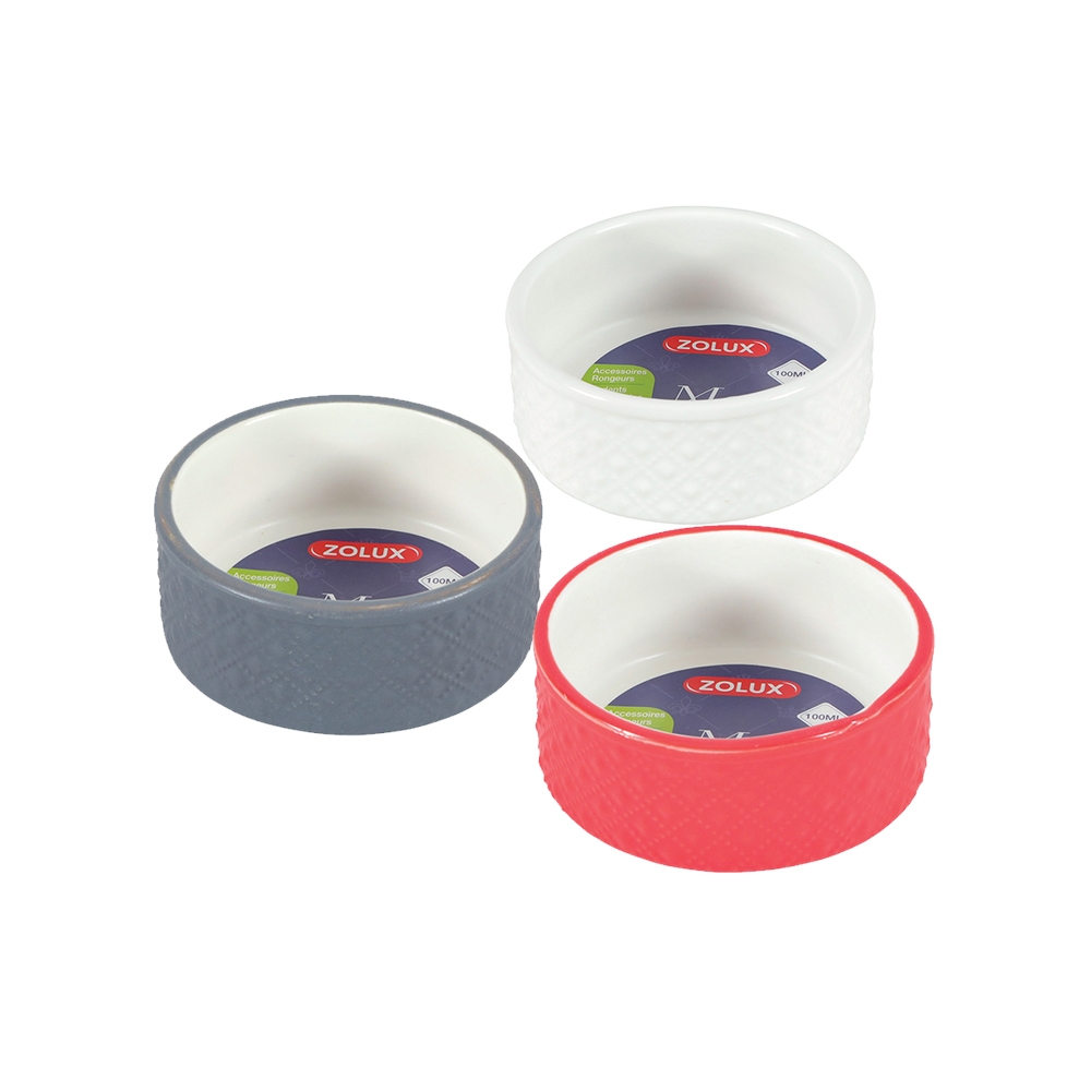 Zolux miska keramická MARGOT hlodavec 100ml Barva: Červená Obrázek