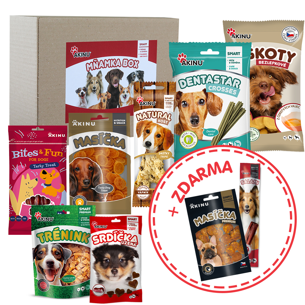 Akinu MŇAMKA BOX Pamlskový balíček pro psy