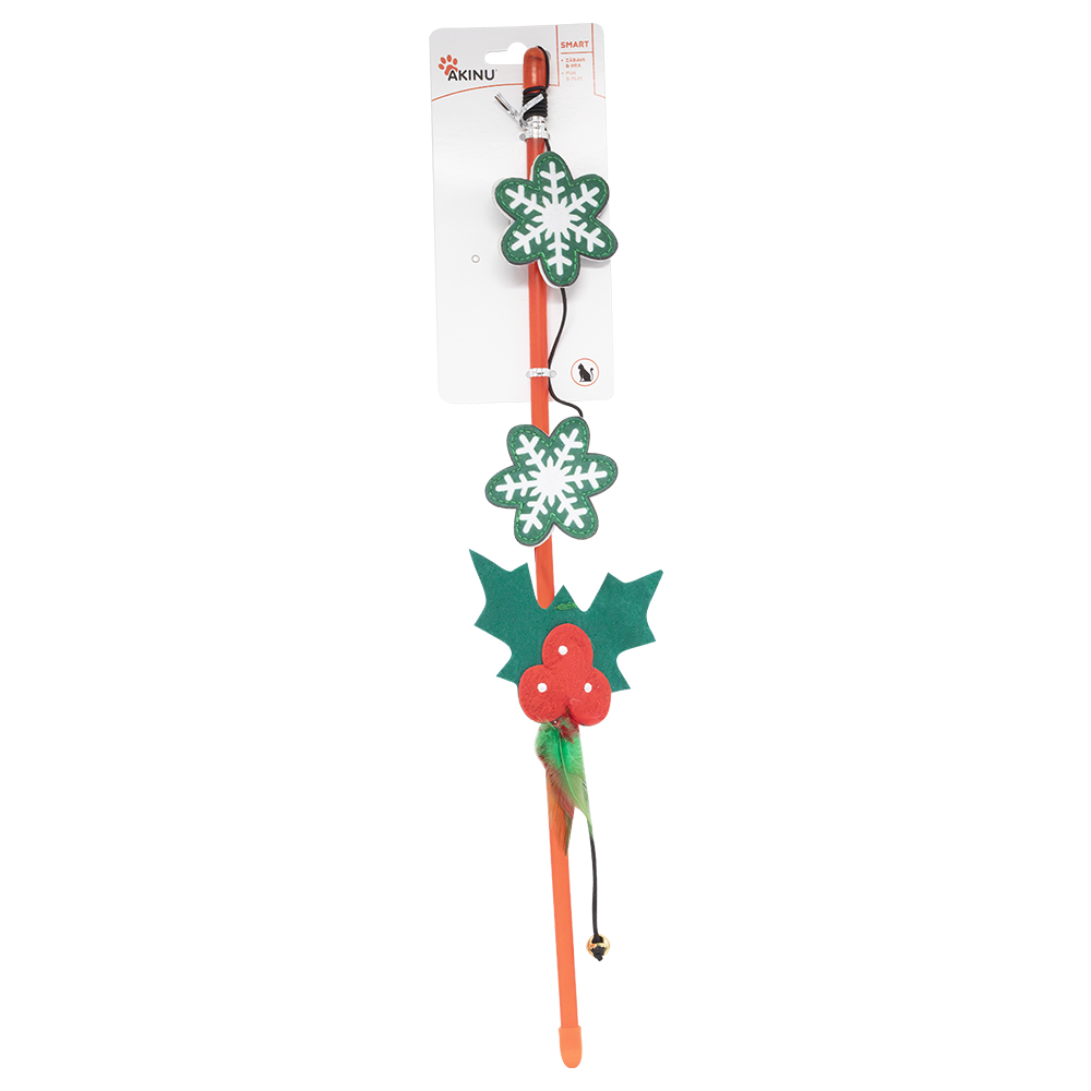Akinu Vánoční škádlítko hračka pro kočky