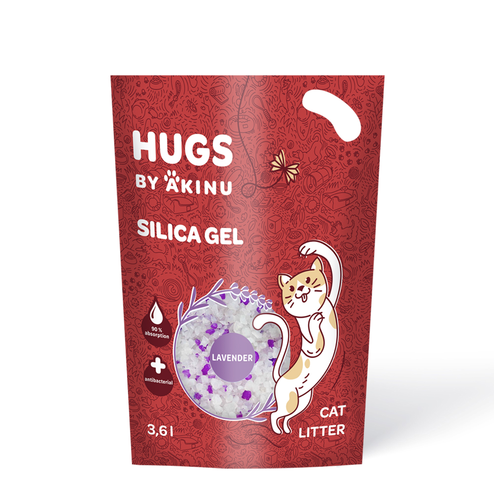 HUGS by Akinu Silika gel levandule stelivo pro kočky 3,6 l