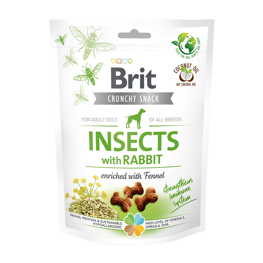 Brit Care Dog Crunchy Crack. Insec. Rabbit Fennel 200g