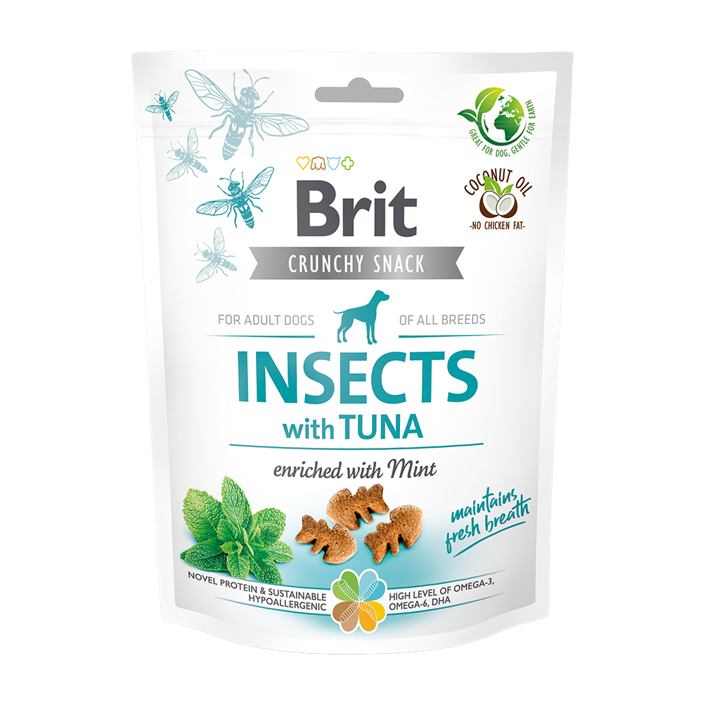 Brit Care Dog Crunchy Crack. Insec. Tuna Mint 200g