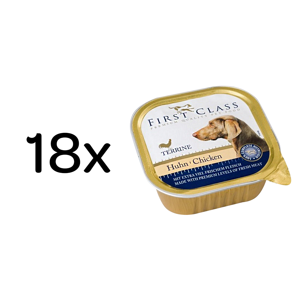 FIRST CLASS Drůbeží paštika pro psy 18 x 300 g