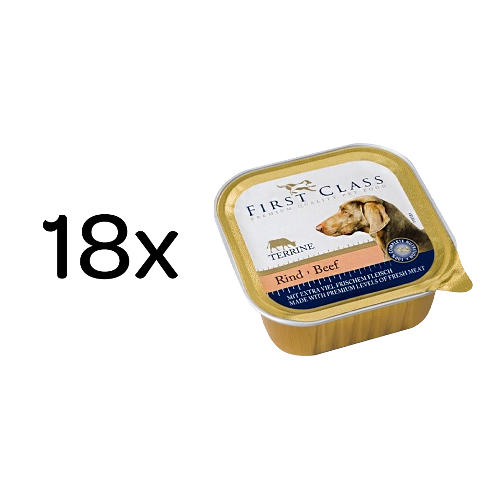 FIRST CLASS Hovězí paštika pro psy 18 x 300 g