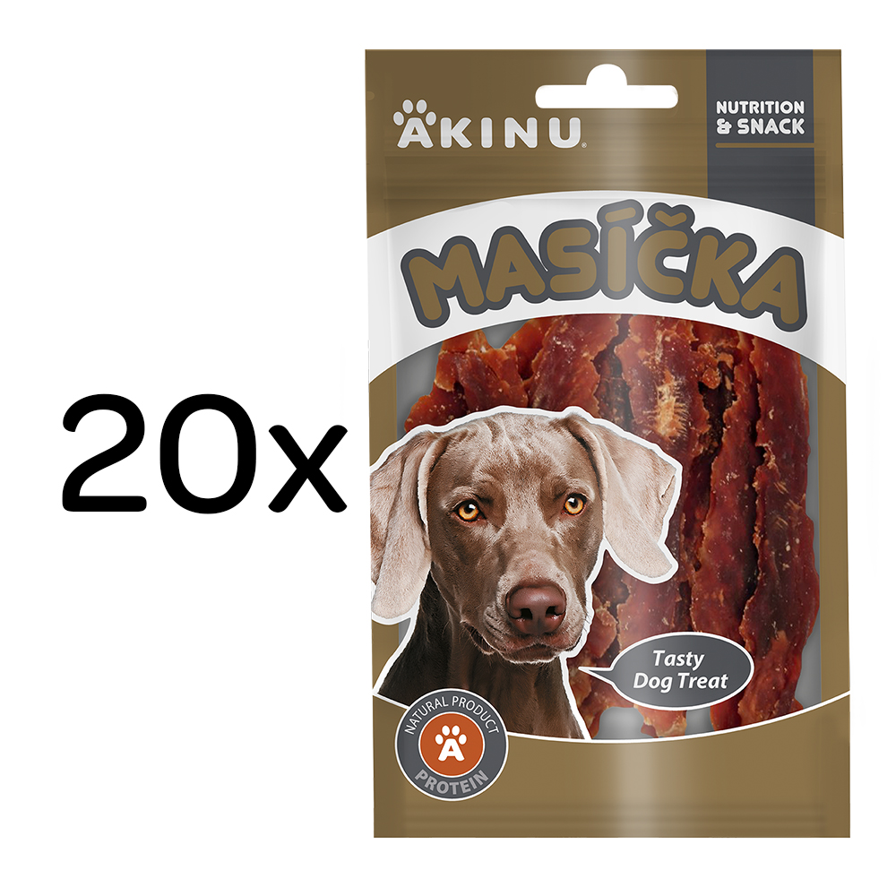Akinu MASÍČKA Kachní prsíčka pamlsek pro psy 20 x 75 g