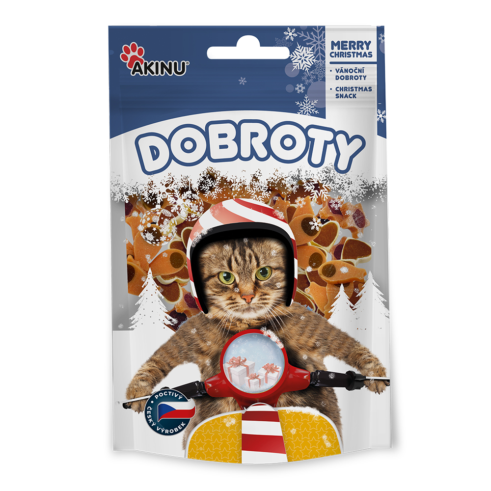 Akinu Vánoční dobroty pro kočky 50 g Obrázek
