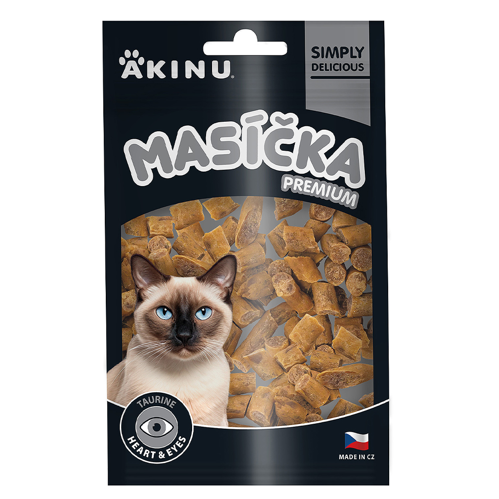 Masíčka Prémium Akinu MASÍČKA PREMIUM Heart & Eyes pamlsek pro kočky 50 g