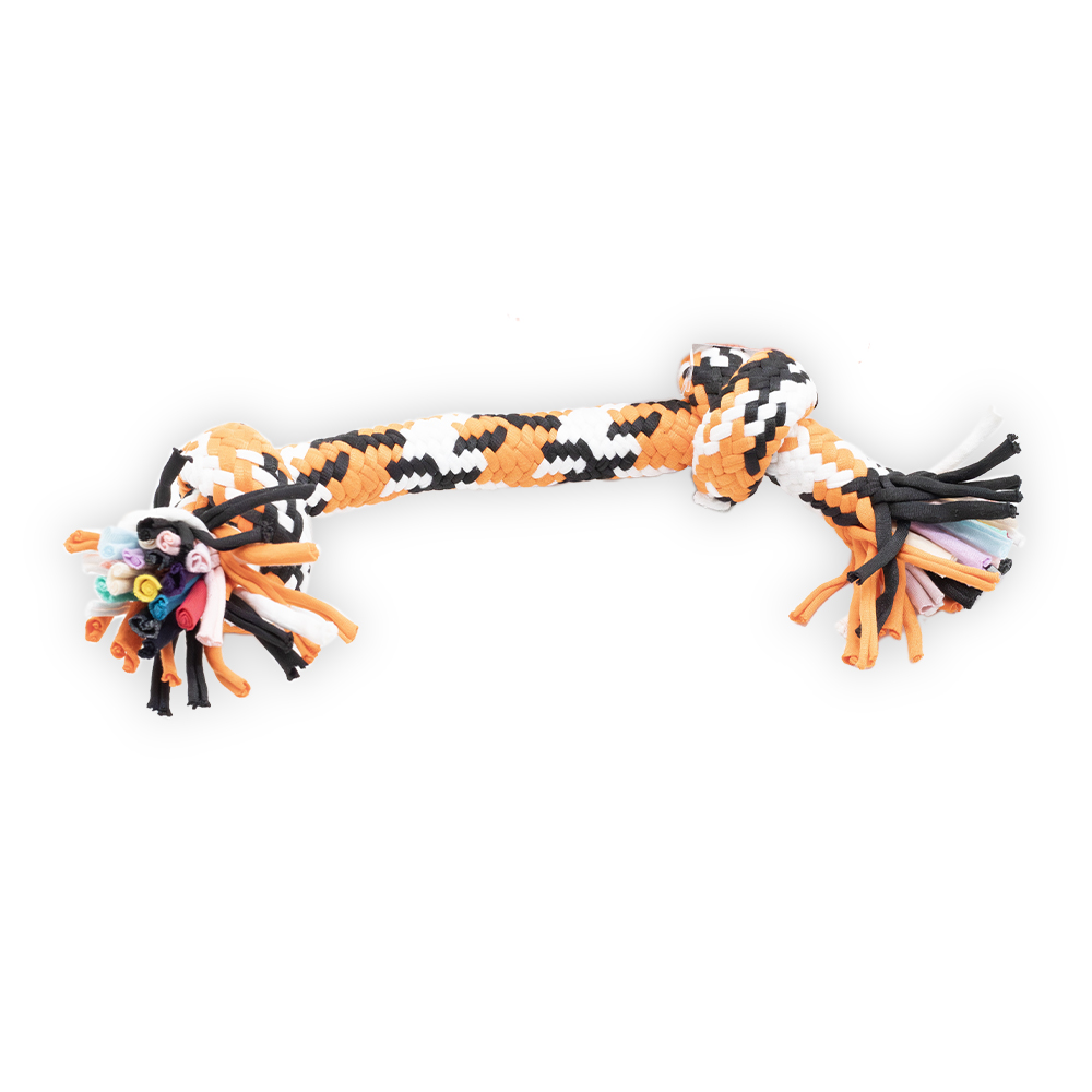 HUGS by Akinu Házedlo se dvěma uzly hračka pro psy oranžová 30 cm