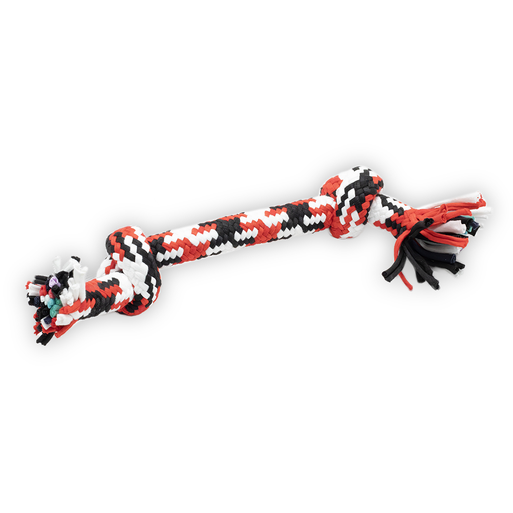 HUGS by Akinu Házedlo se dvěma uzly hračka pro psy červená 30 cm