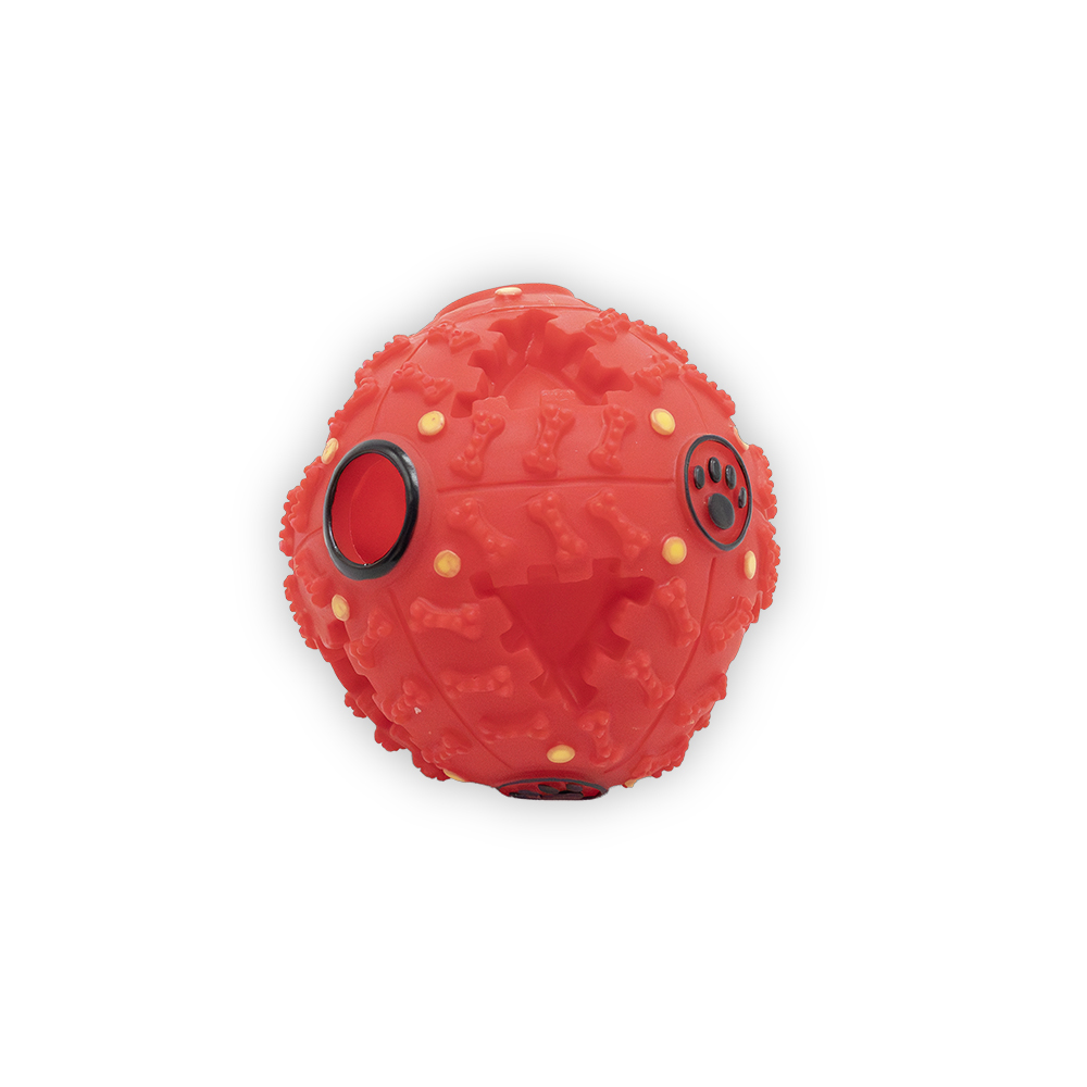 HUGS by Akinu Míček pískací na pamlsky hračka pro psy červená ø 9,5 cm