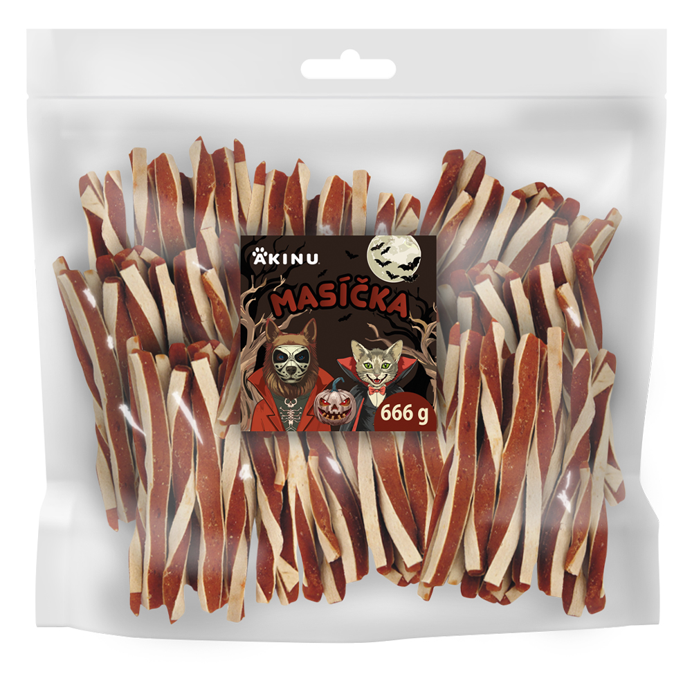 Akinu MASÍČKA Jehněčí twister pamlsek pro psy 666 g