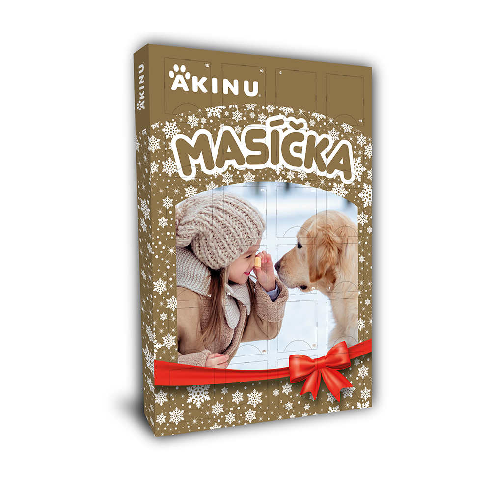 Akinu WINTER MASÍČKA Adventní kalendář pamlsek pro psy 120 g