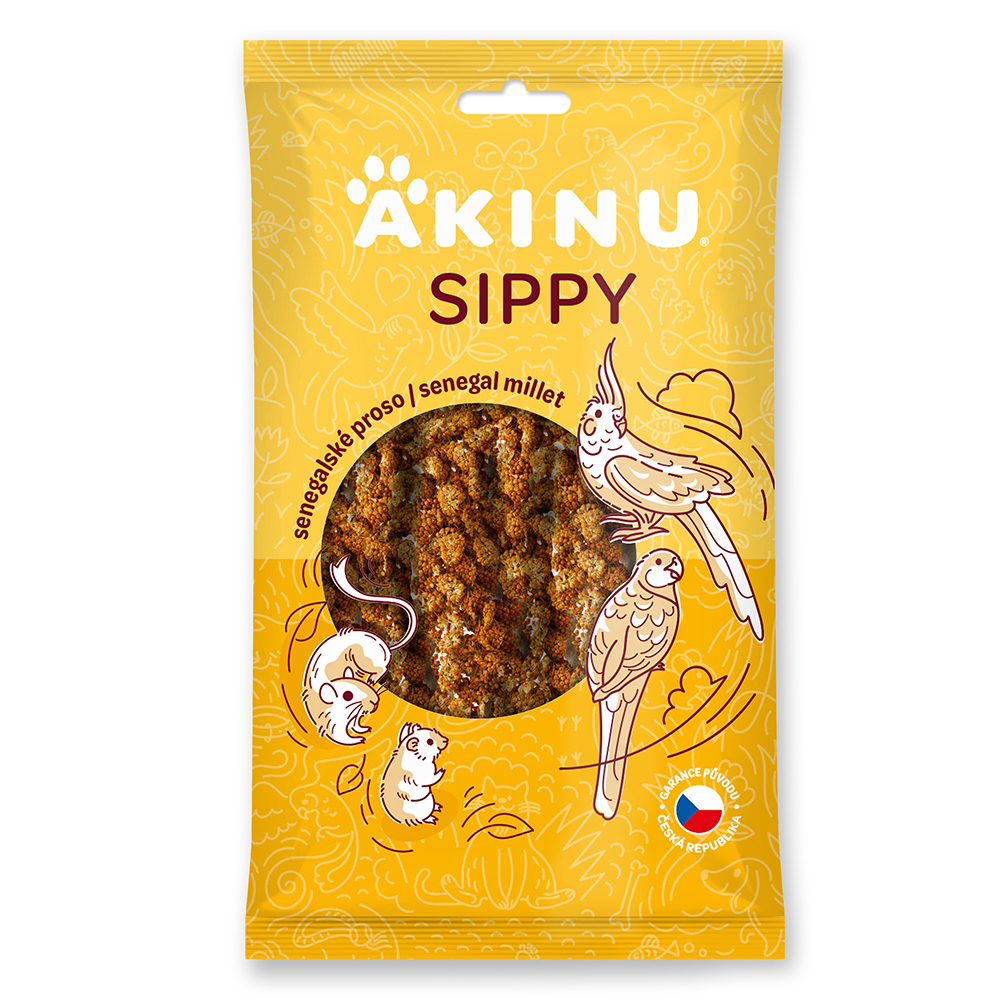 Sippy Akinu Senegalské proso v klasech pro ptáky a hlodavce 200 g
