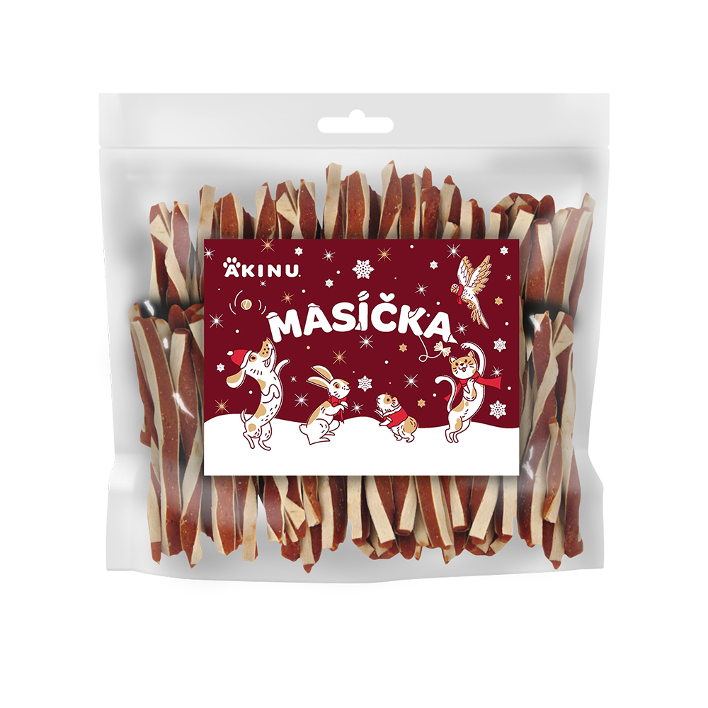 Akinu WINTER MASÍČKA Jehněčí twister pamlsek pro psy 1 kg