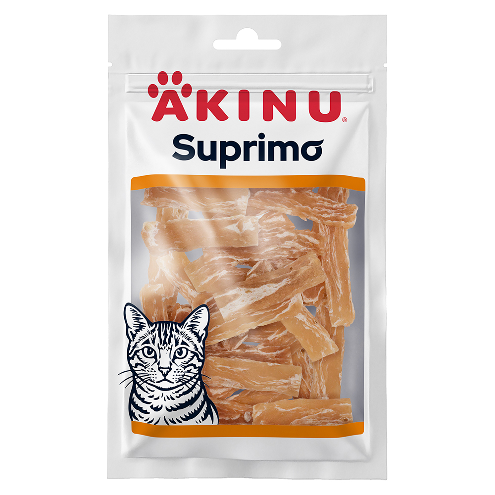 Akinu SUPRIMO Kuřecí plátky pro kočky mramorované 50 g