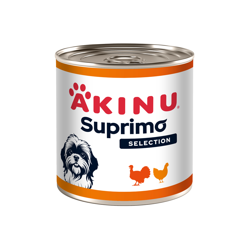 Akinu SUPRIMO SELECTION Krůtí & kuřecí svalovina konzerva pro psy 400 g