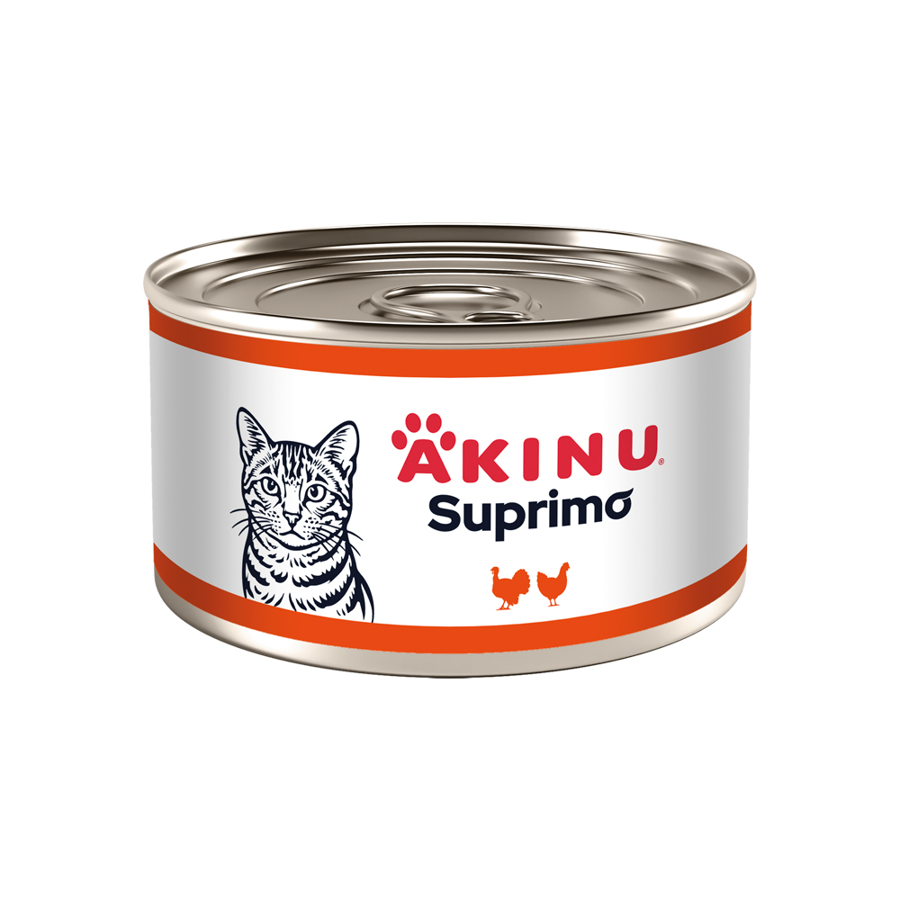 Akinu SUPRIMO Mleté s krůtím konzerva pro kočky 200 g