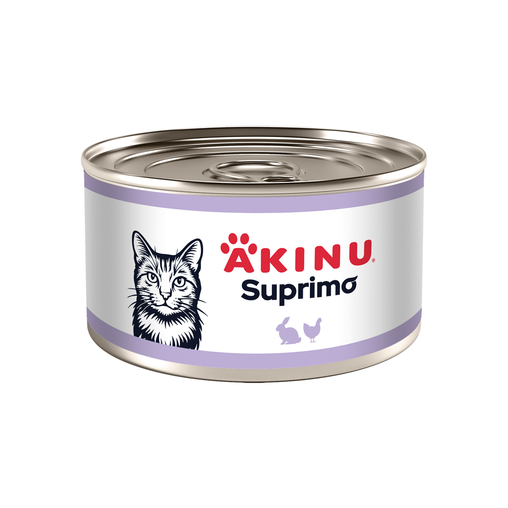 Akinu SUPRIMO Mleté s králičím konzerva pro kočky 200 g