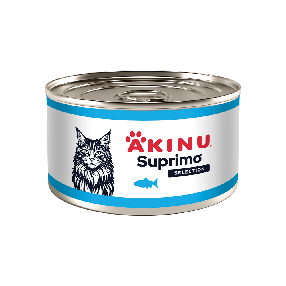 Akinu SUPRIMO SELECTION Losos kousky konzerva pro kočky 200 g